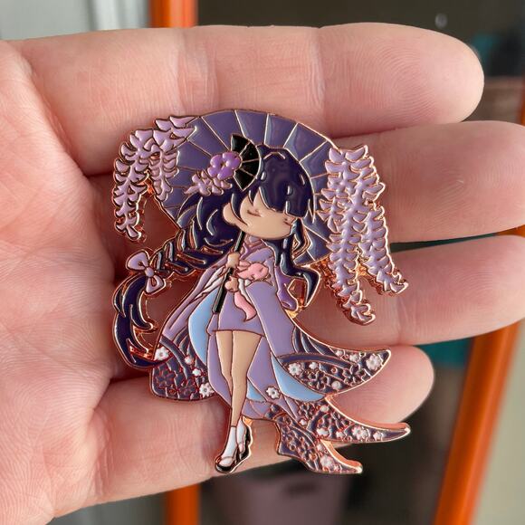 Genshin Impact Video Game Raiden Shogun Enamel Pins GS-05 - Picture 2 of 4